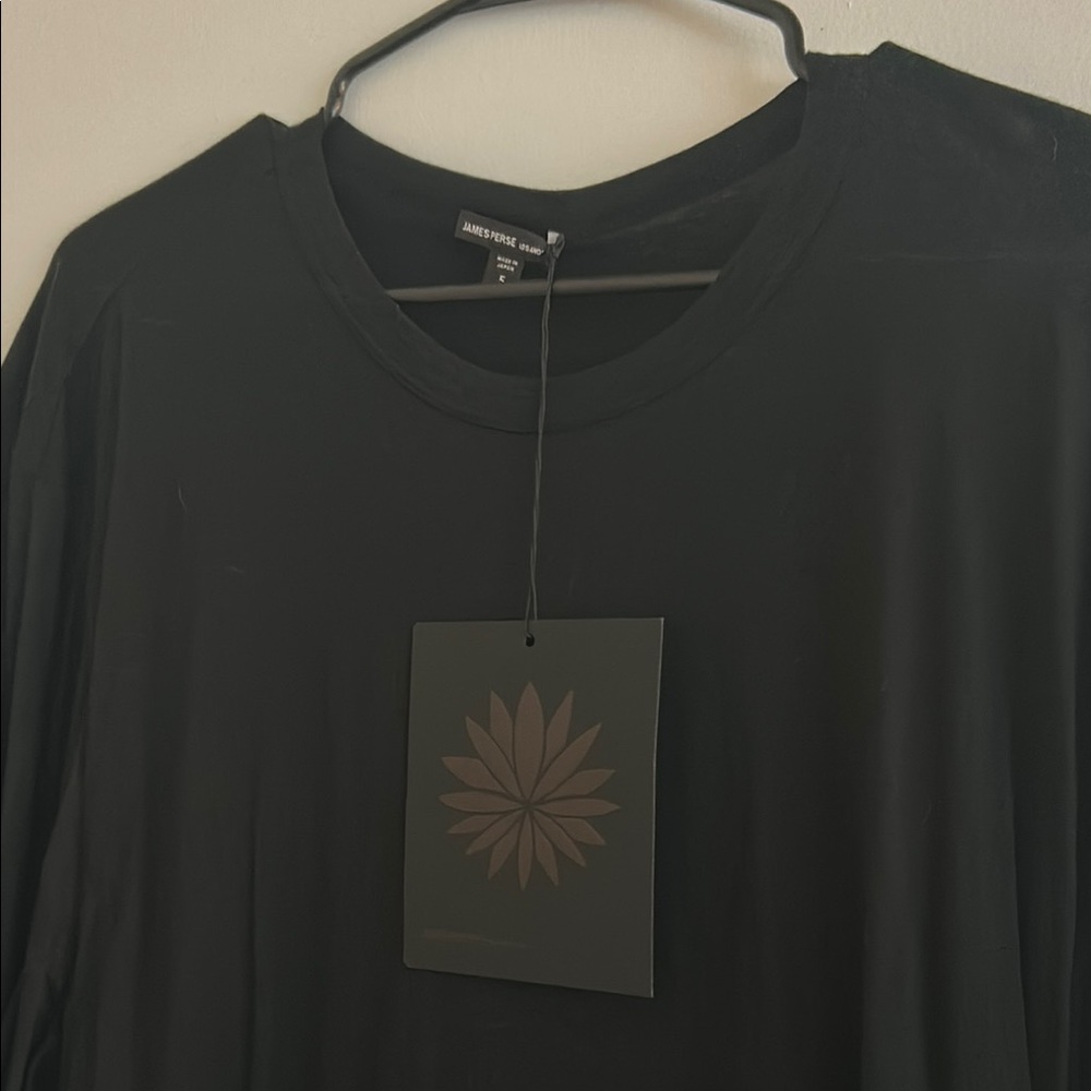 Black Short Sleeve Shirt: James Perse Los Angeles Size 5 NWT